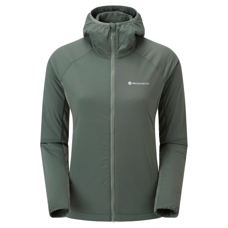 Grey Green Montane Fireball Lite Hooded Women\'s Insulated Jackets | MZG1075PL