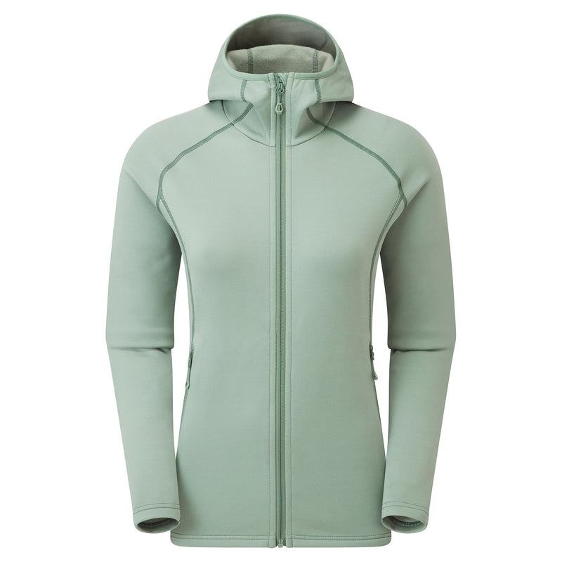 Grey Green Montane Fury Hooded Women\'s Fleece Jackets | DON9842WS