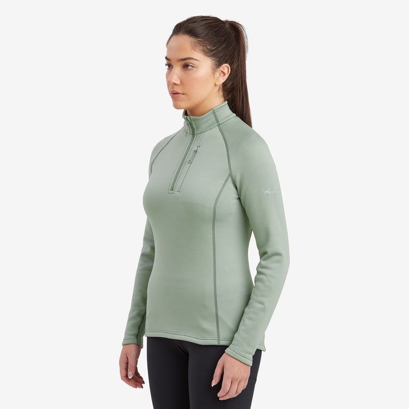 Grey Green Montane Fury Zip Pull-On Women's Fleece | SZQ2735NJ