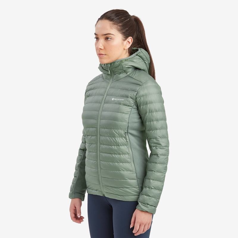 Grey Green Montane Icarus Lite Hooded Women's Jackets | TQB7680YN