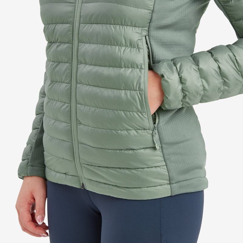 Grey Green Montane Icarus Lite Hooded Women's Jackets | TQB7680YN