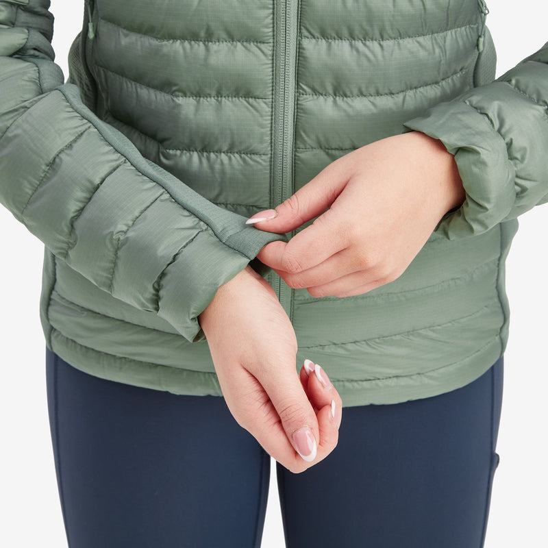 Grey Green Montane Icarus Lite Hooded Women's Jackets | TQB7680YN