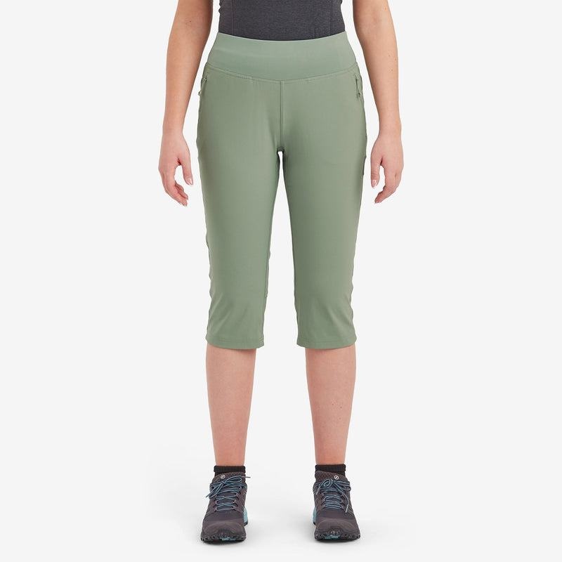 Grey Green Montane Tucana Lite Stretch Capri 3/4 Women's Leggings | PKE7781GY