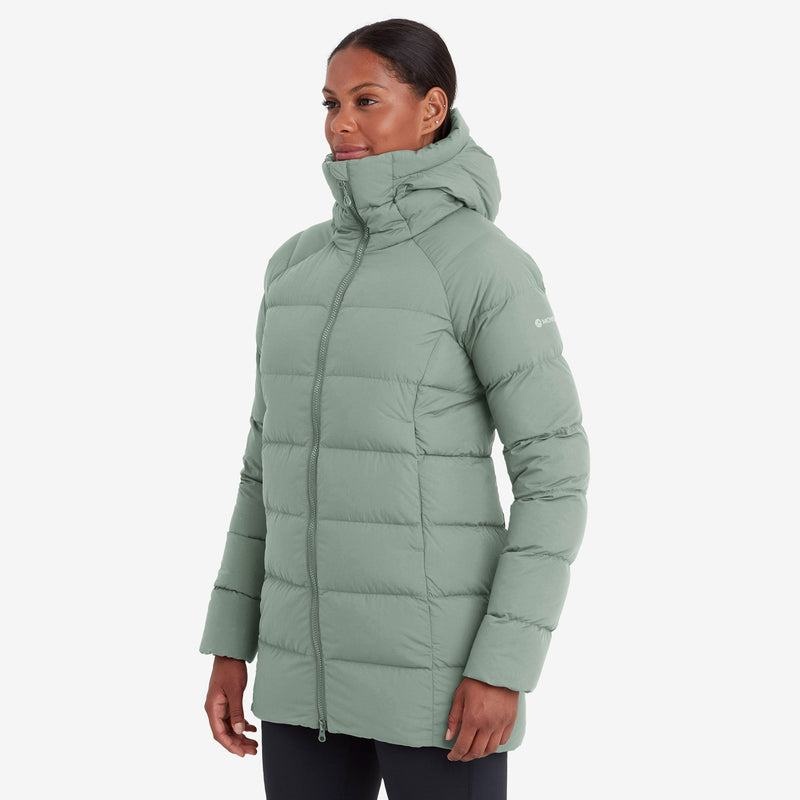 Grey Green Montane Tundra Hooded Women's Down Jackets | TZK4614PH