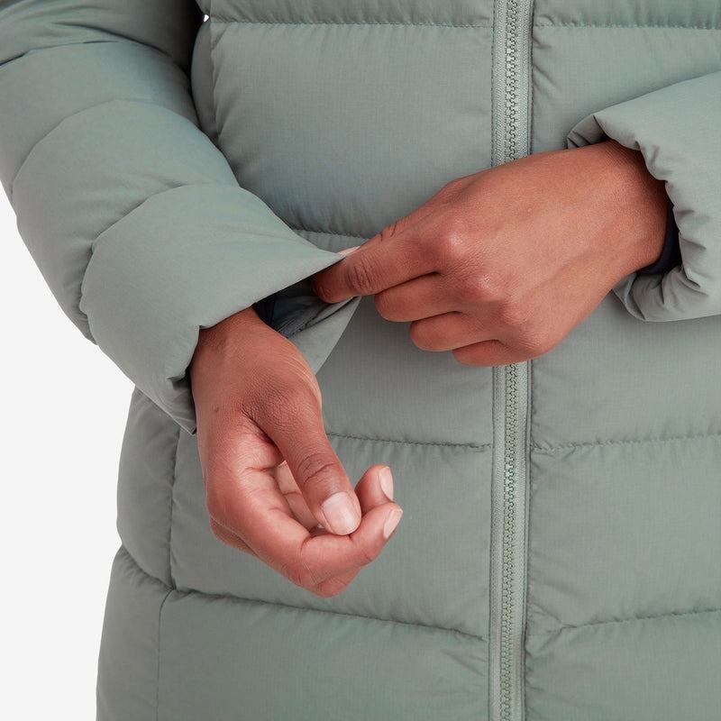 Grey Green Montane Tundra Hooded Women's Down Jackets | TZK4614PH