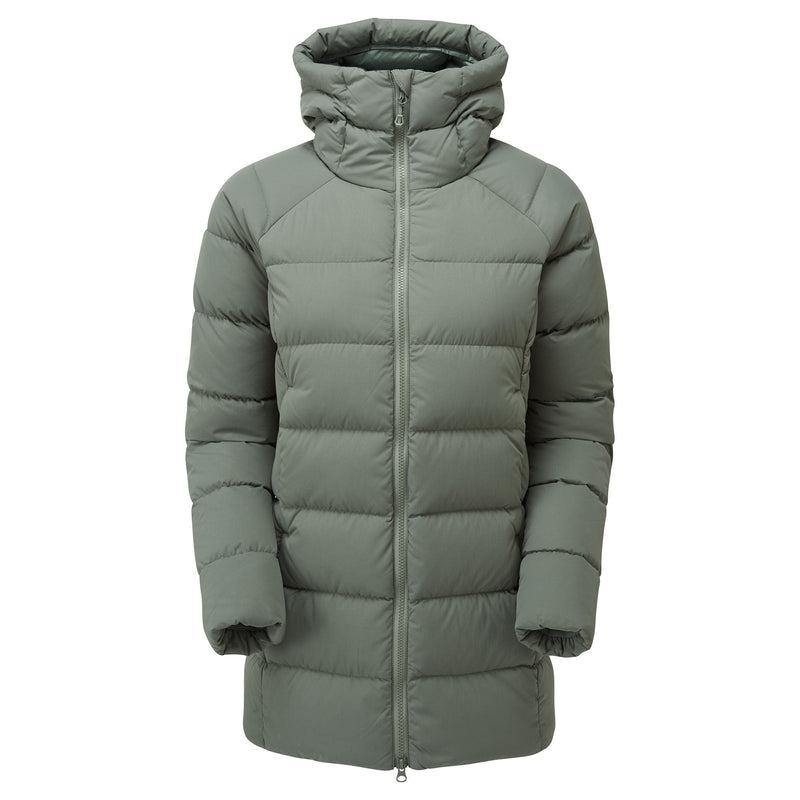 Grey Green Montane Tundra Hooded Women\'s Down Jackets | TZK4614PH