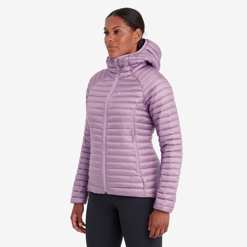 Grey Purple Montane Anti-Freeze Lite Hooded Women's Down Jackets | GDT931AJ