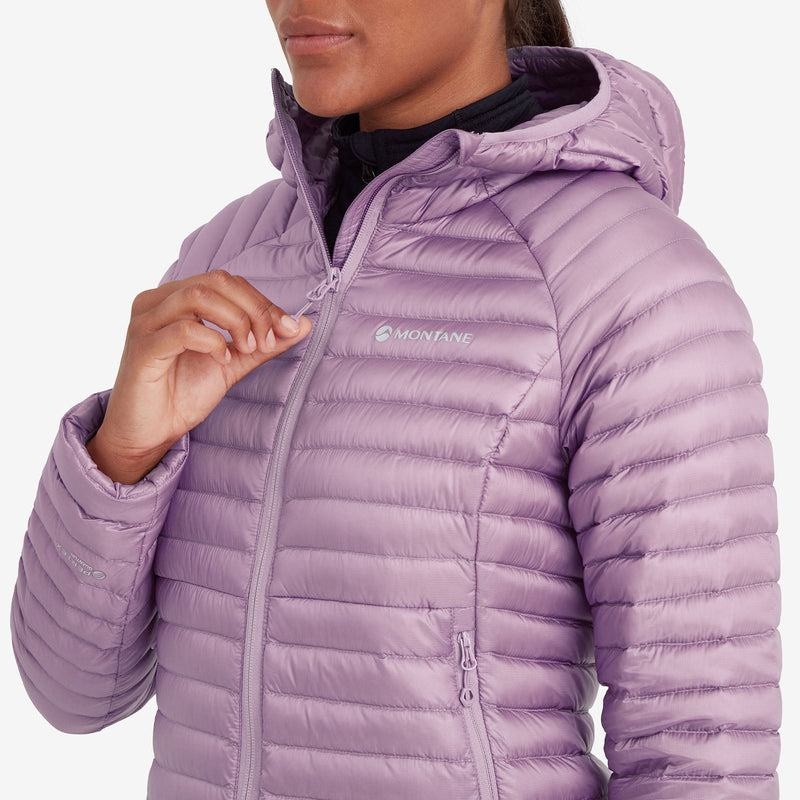 Grey Purple Montane Anti-Freeze Lite Hooded Women's Down Jackets | GDT931AJ