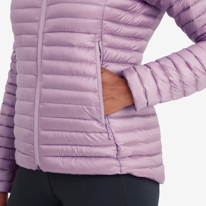 Grey Purple Montane Anti-Freeze Lite Hooded Women's Down Jackets | GDT931AJ