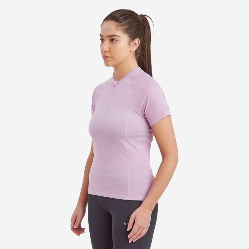 Grey Purple Montane Dart Nano Zip Women's T Shirts | OCI3062LF