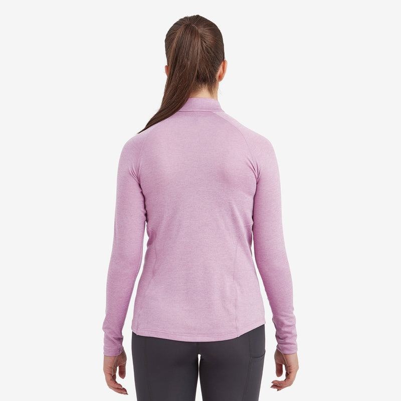 Grey Purple Montane Dart Zip Neck Women's T Shirts | FCE3996VE