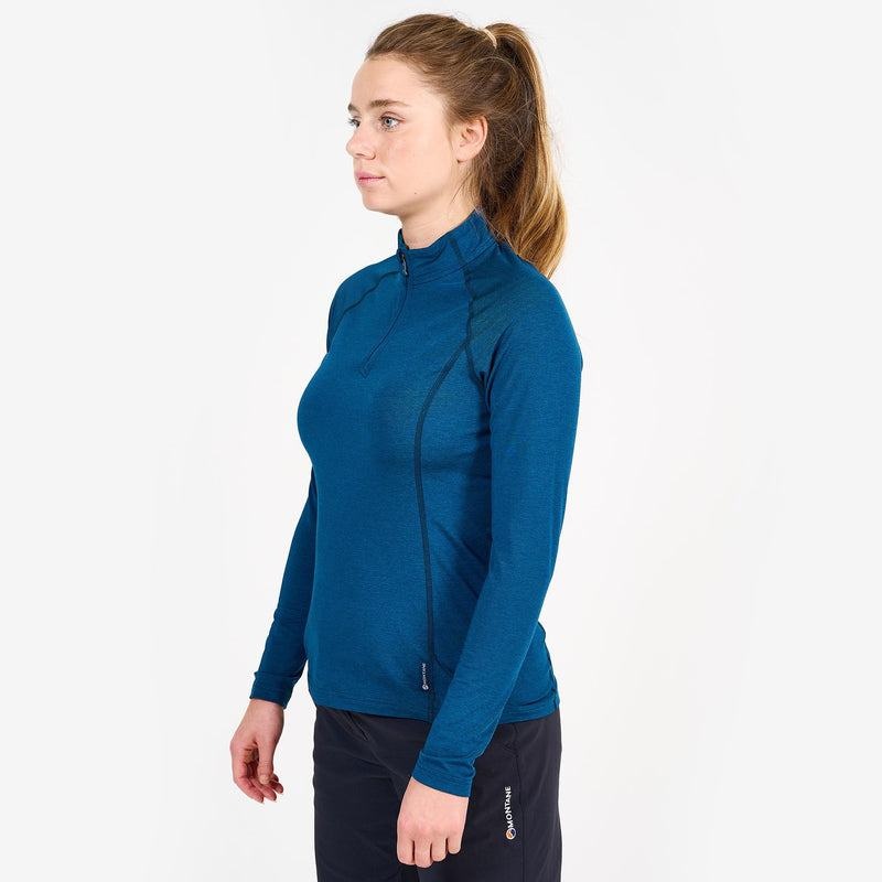 Navy Blue Montane Dart Thermo Zip Neck Women's T Shirts | LMP5624XE