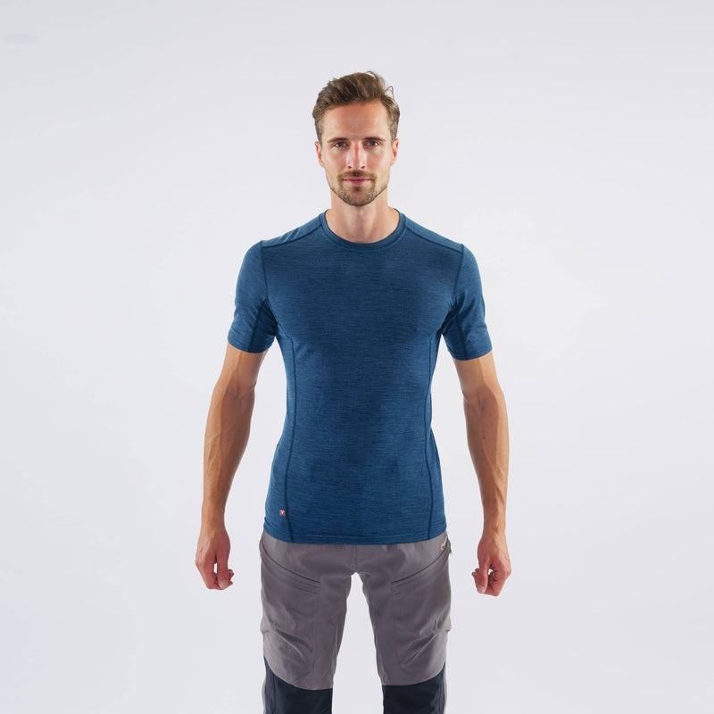 Navy Blue Montane Primino 140 Men's T Shirts | MQS2284EB