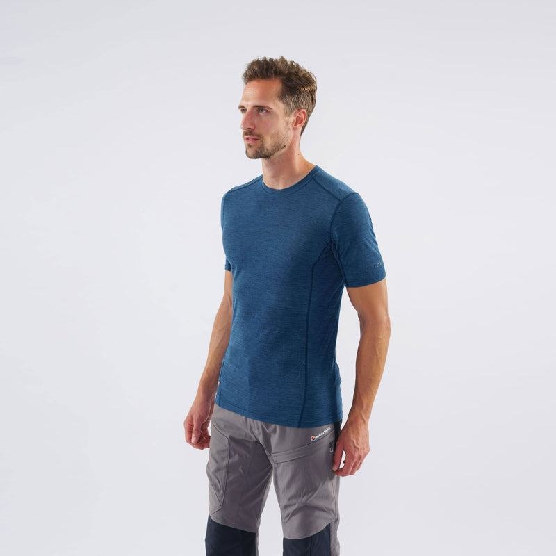 Navy Blue Montane Primino 140 Men's T Shirts | MQS2284EB