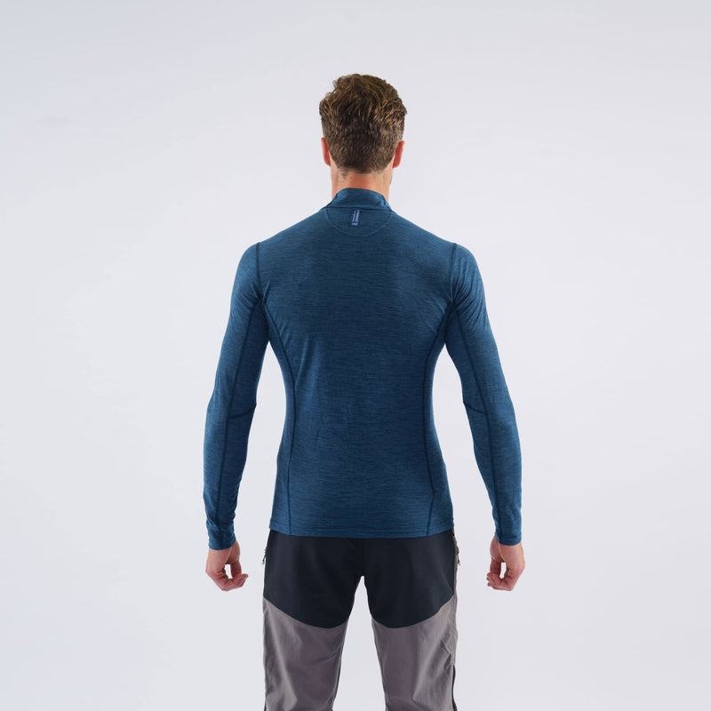 Navy Blue Montane Primino 140 Zip Neck Men's Base Layer Tops | KSK445FD