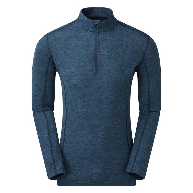 Navy Blue Montane Primino 140 Zip Neck Men\'s Base Layer Tops | KSK445FD