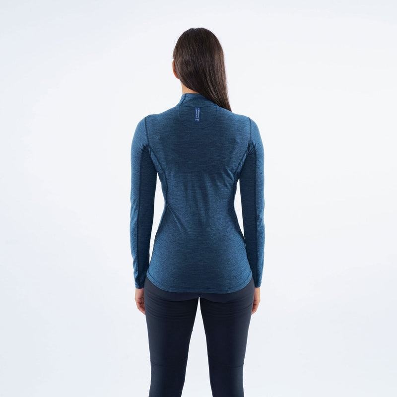 Navy Blue Montane Primino 140 Zip Neck Women's Base Layer Tops | PRH5872DK