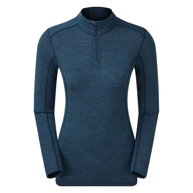 Navy Blue Montane Primino 140 Zip Neck Women\'s Base Layer Tops | PRH5872DK