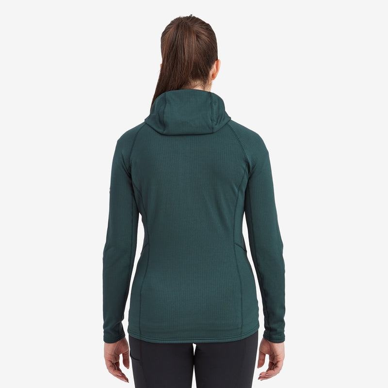 Olive Green Montane Protium Hooded Women's Fleece Jackets | HVH4476IO