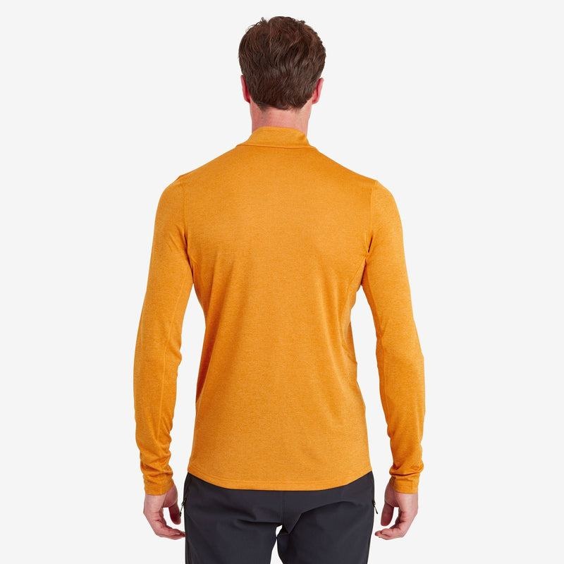 Orange Montane Dart Zip Neck Men's T Shirts | XAL309SP