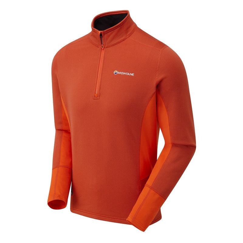 Orange Montane Iridium Hybrid Pull-On Men's Fleece Jackets | PMZ4530KT