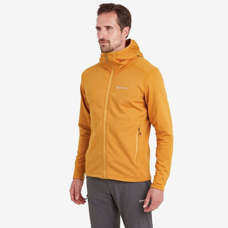 Orange Montane Protium Hooded Men's Fleece Jackets | NRX1724PE