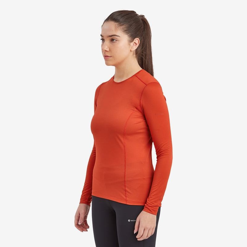 Orange Red Montane Dart Lite Long Sleeve Women's T Shirts | VNJ132TG