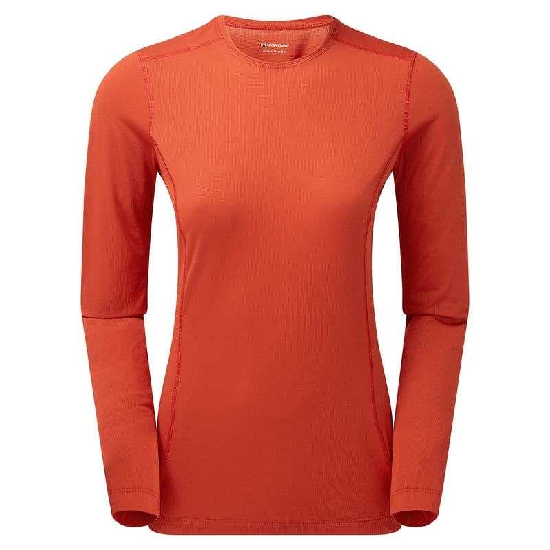 Orange Red Montane Dart Lite Long Sleeve Women\'s T Shirts | VNJ132TG