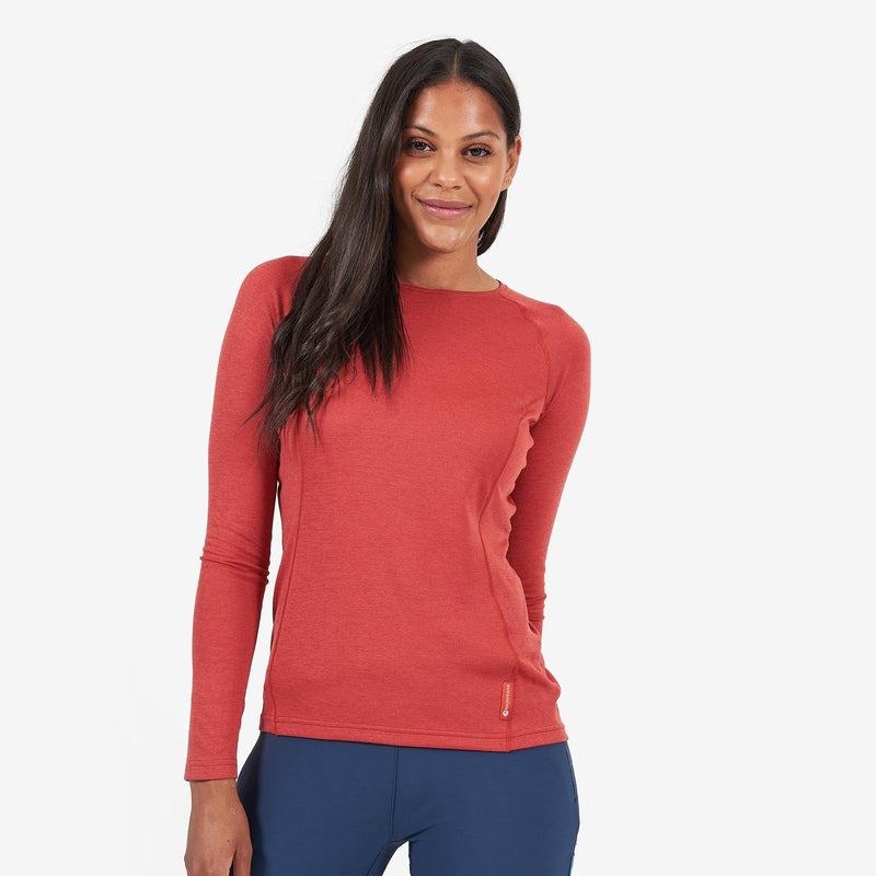 Orange Red Montane Dart Long Sleeve Women's T Shirts | NLB6566FS