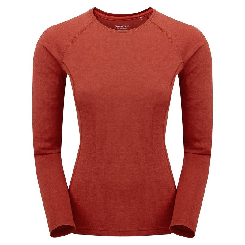 Orange Red Montane Dart Long Sleeve Women\'s T Shirts | NLB6566FS