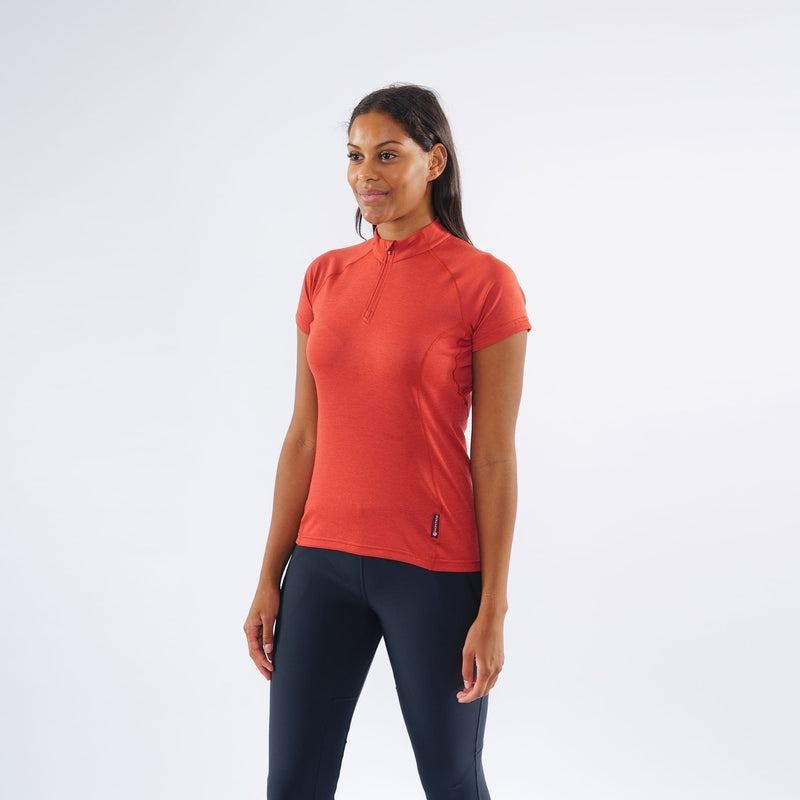 Orange Red Montane Dart Zip Women's T Shirts | MHW212LL