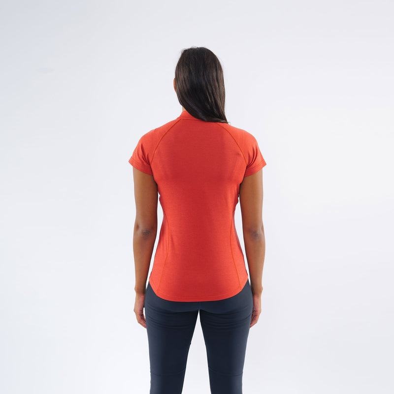 Orange Red Montane Dart Zip Women's T Shirts | MHW212LL