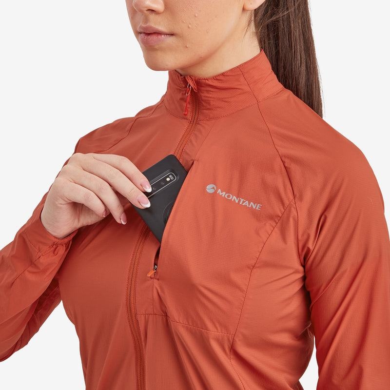 Orange Red Montane Featherlite Windproof Women's Jackets | GWF4374ER