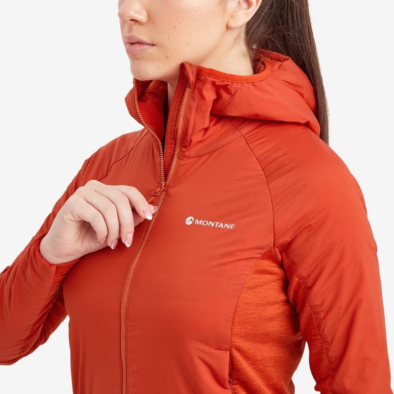 Orange Red Montane Fireball Lite Hooded Women's Insulated Jackets | SKF1183KZ