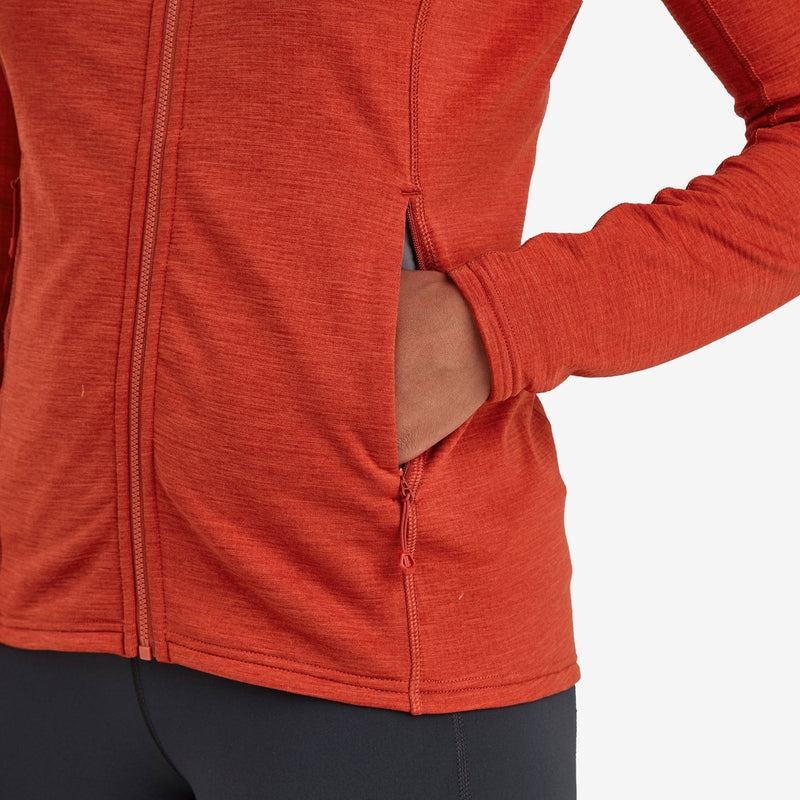 Orange Red Montane Protium Hooded Women's Fleece Jackets | GJB5092ZX