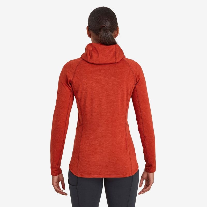 Orange Red Montane Protium Hooded Women's Fleece Jackets | GJB5092ZX