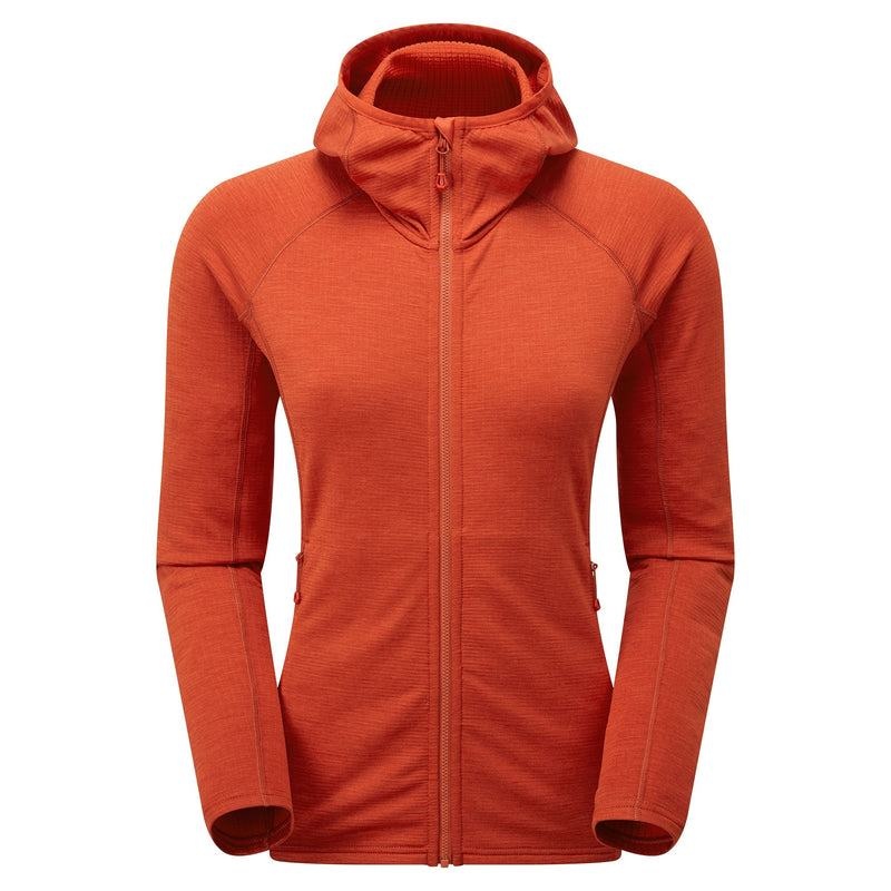 Orange Red Montane Protium Hooded Women\'s Fleece Jackets | GJB5092ZX