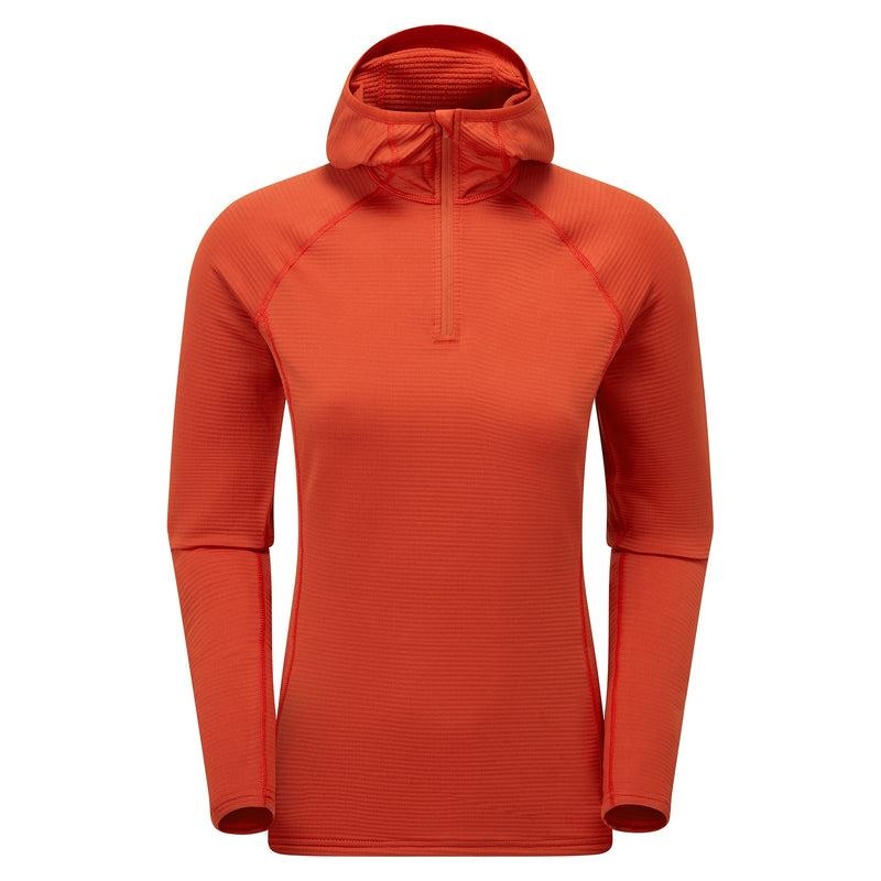 Orange Red Montane Protium Lite Hooded Pull On Women\'s Fleece | ANP9423HZ