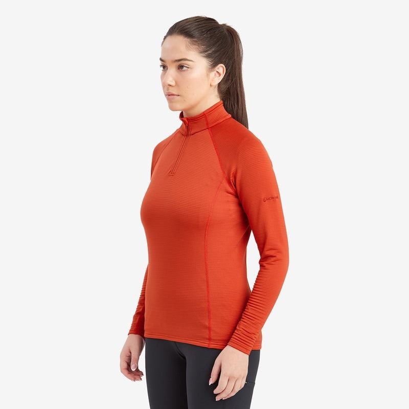 Orange Red Montane Protium Lite Pull On Women's Fleece | YSK9448MP