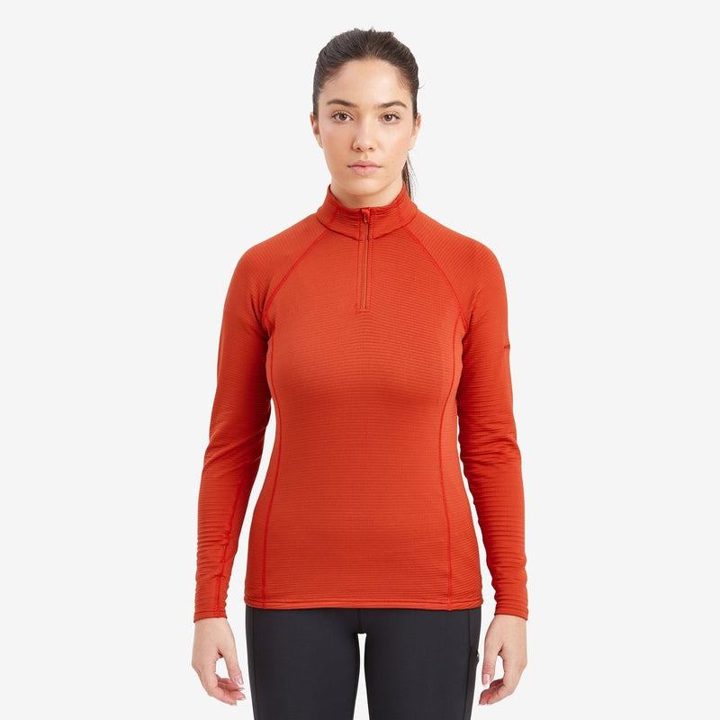 Orange Red Montane Protium Lite Pull On Women's Fleece | YSK9448MP