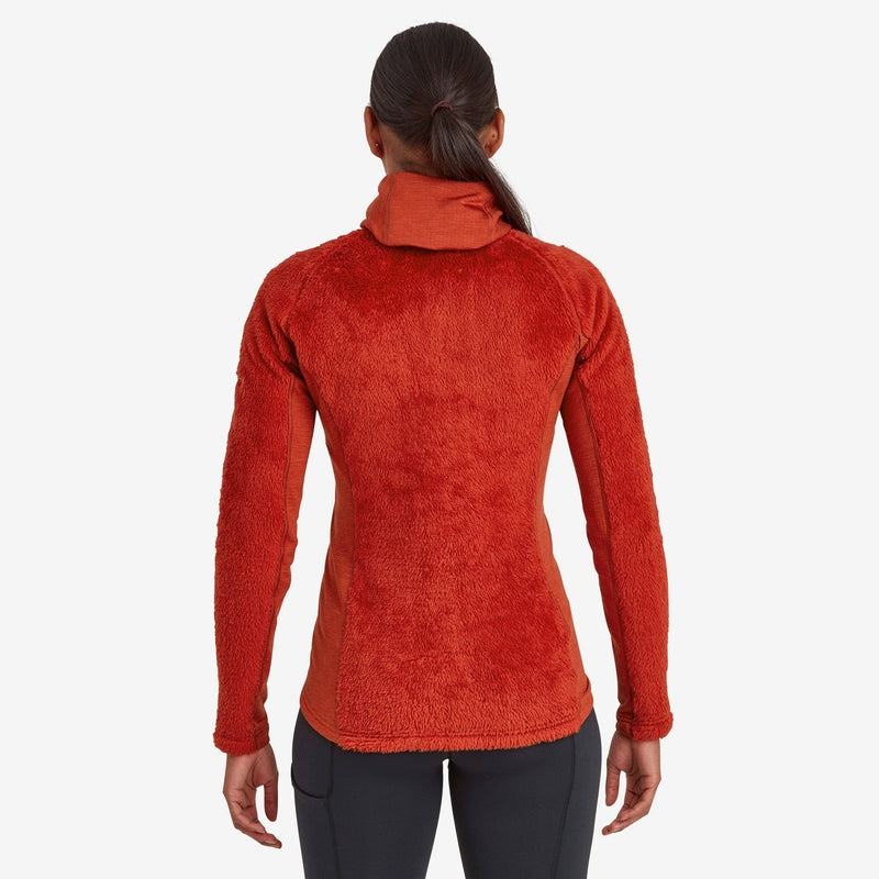 Orange Red Montane Protium XPD Hooded Women's Fleece Jackets | TUZ7266ZH