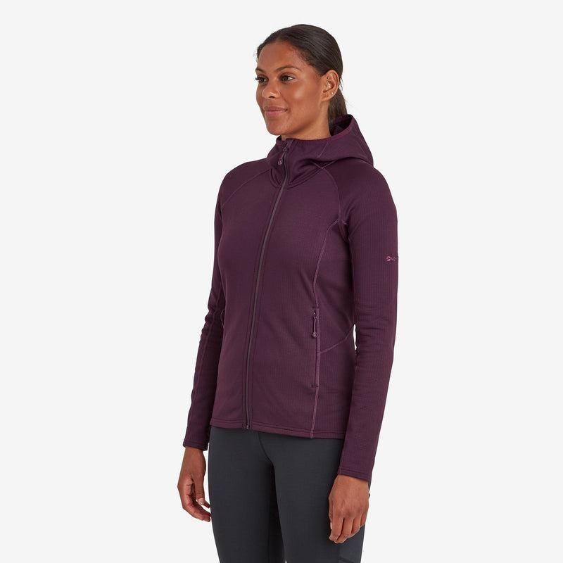 Purple Montane Protium Hooded Women's Fleece Jackets | NSK151UQ