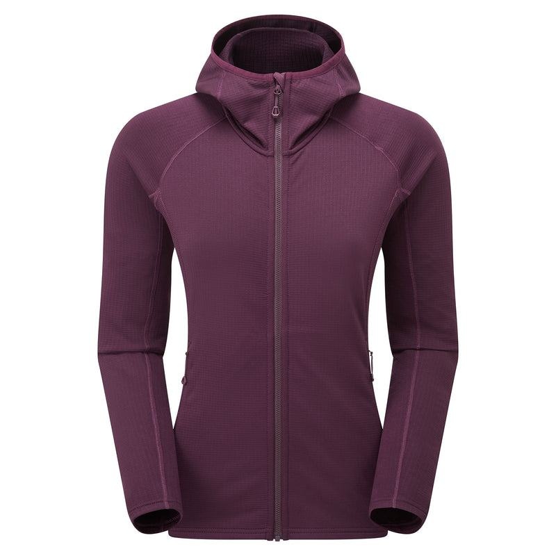 Purple Montane Protium Hooded Women\'s Fleece Jackets | NSK151UQ