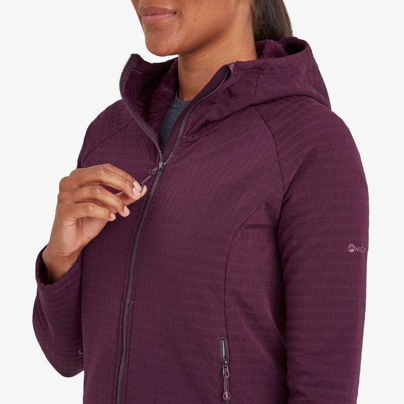 Purple Montane Protium XT Hooded Women's Fleece Jackets | FDH2814YL