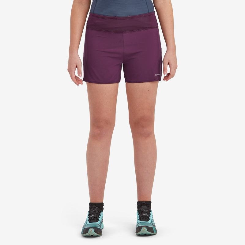 Purple Montane Slipstream Twin Skin Trail Running Women's Shorts | CEB4381WV