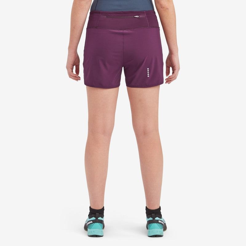 Purple Montane Slipstream Twin Skin Trail Running Women's Shorts | CEB4381WV