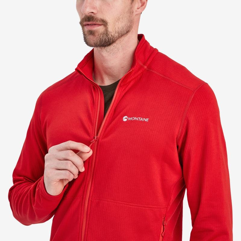 Red Montane Protium Men's Fleece Jackets | HFN471QH