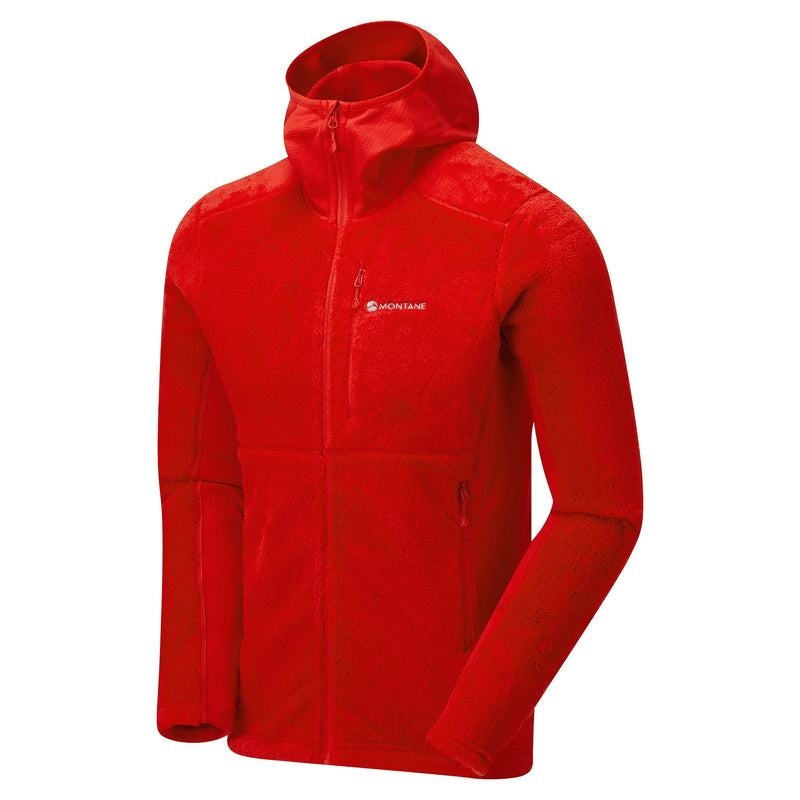 Red Montane Protium XPD Hooded Men's Fleece Jackets | KSB959ZN