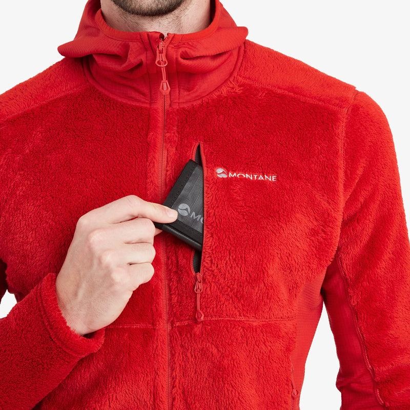 Red Montane Protium XPD Hooded Men's Fleece Jackets | KSB959ZN