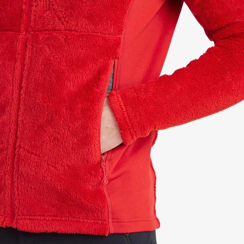 Red Montane Protium XPD Hooded Men's Fleece Jackets | KSB959ZN